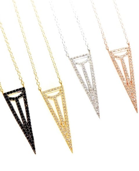 Image of Detailed Triangle Necklace