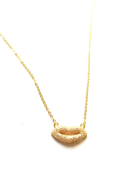 Image of CZ Lips Necklace