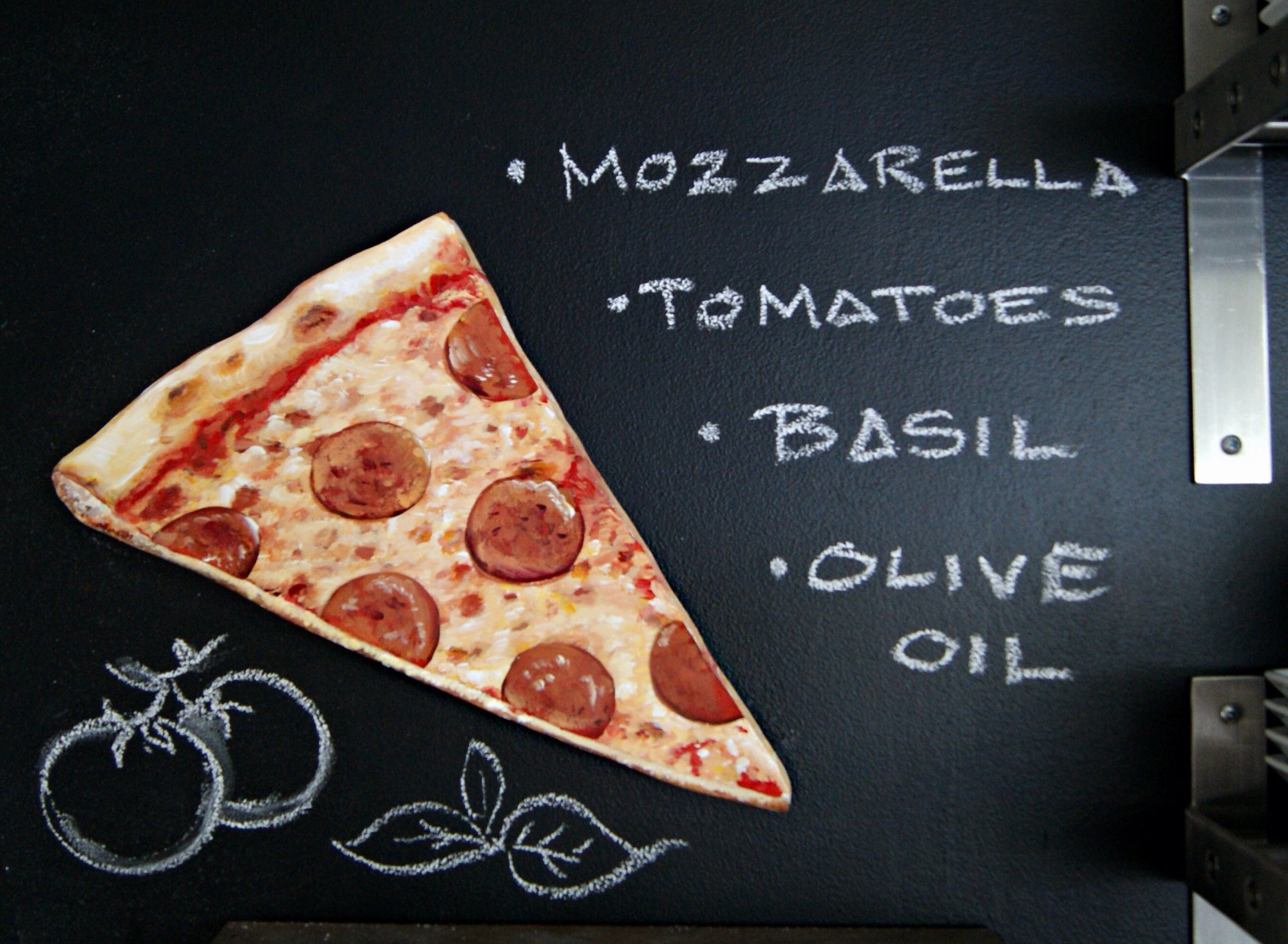 Everyday is a Holiday — Classic Pepperoni Pizza Slice Wood plaque