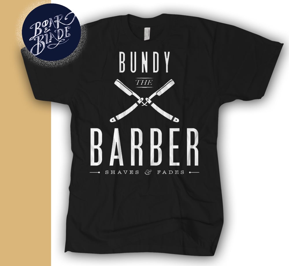 Image of Bundy The Barber | Black Tee