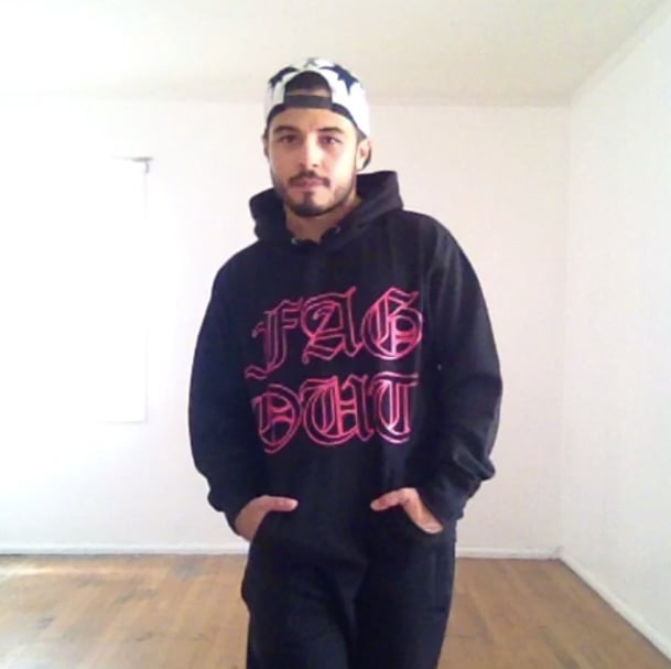 Image of FAG OUT HOODIE (BLK/PNK)