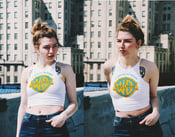 Image of "Warn A Broad" Crop Top