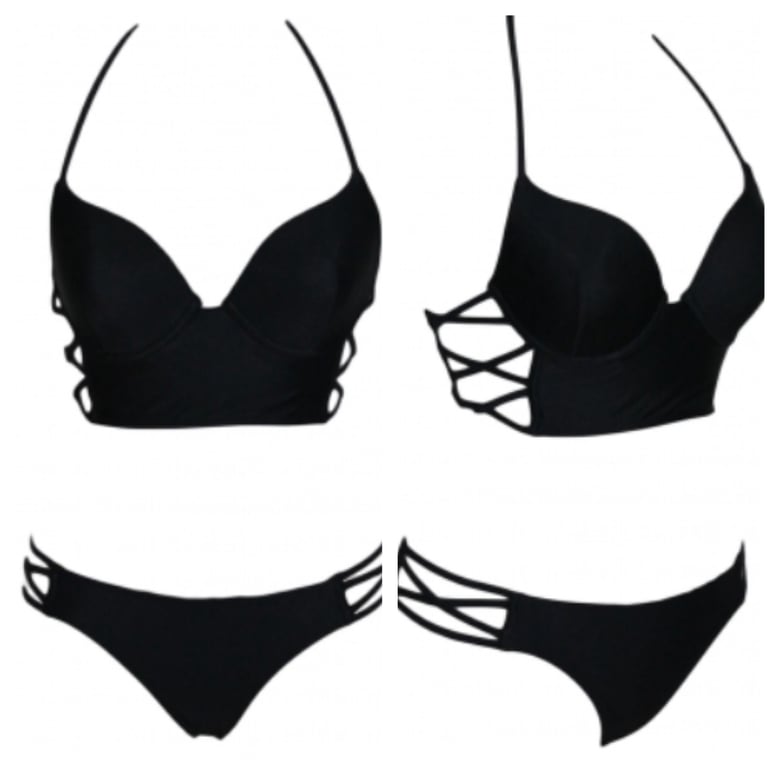 Image of Strappy Black Bikini