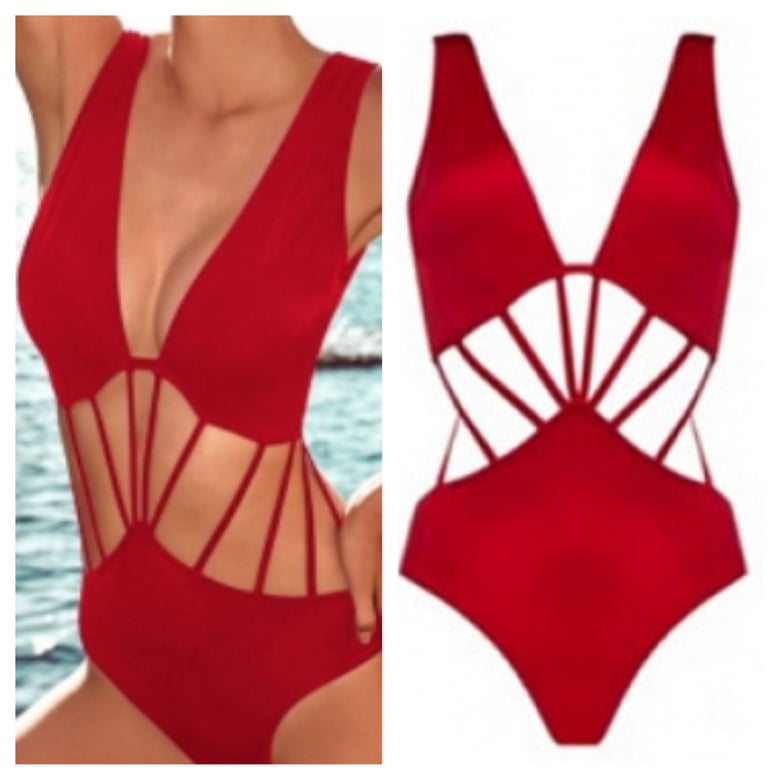 Image of Strappy Red Monokini