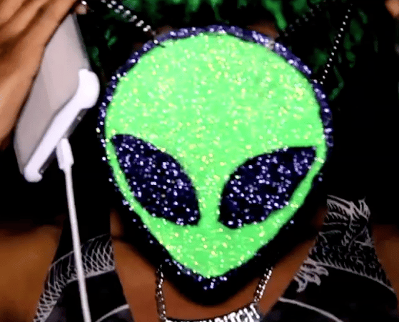 Image of ALIEN HEAD LARGE CANDY CLAY CHAIN 