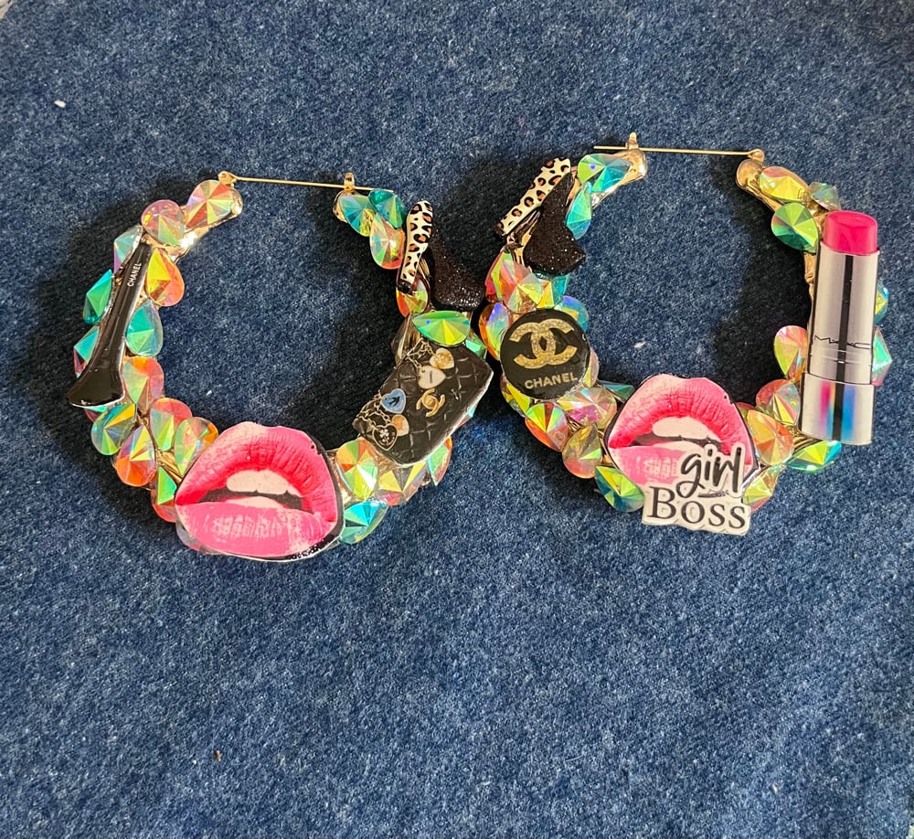 Image of Junk charm earrings 