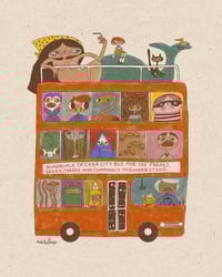 Quadruple decker city bus