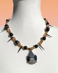 Image 3 of Orange and Black Dumpy Necklace
