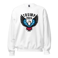 Image 3 of Trump 2024 Sweatshirt Patriotic Eagle Shirt Trump Shirt Republican Shirt Unisex Sweatshirt