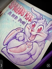Image 1 of spreads fear and fur (original sketch)