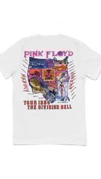Image 2 of Woven Drip Pink Floyd 1994 Division Bell Tour Front & Back Print Tee 