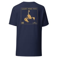 Image 1 of 4 X 4 SCORPION (ZFF ALBUM COVER ART - BACK PATCH ON NAVY BLUE TEE)