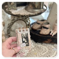 Image 12 of Reserved Listing for Deandre petite snippet sample french lace book in a tiny tin.