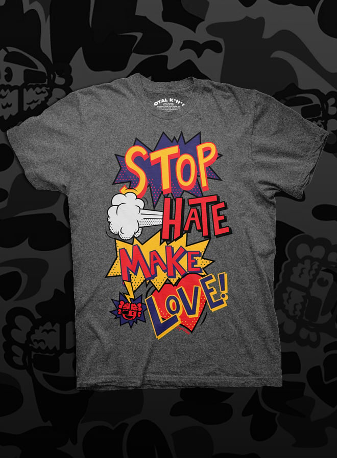 Image of Stop Hate, Make Love POW (Black)