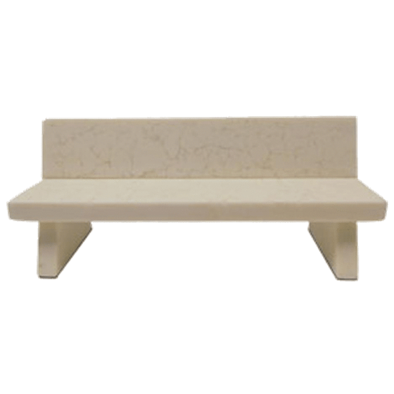 Image of Close Up Marble Park Bench White