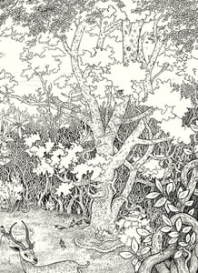 Image of God and the Devil at War in the Garden