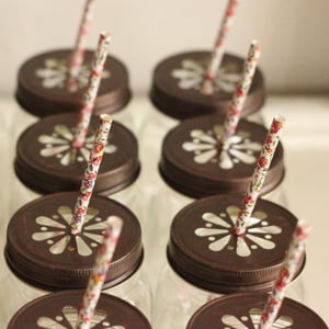 Image of Floral Paper Straws