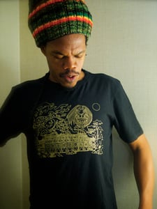 Image of Mens Hemp  T-shirts  - Lion of judah - Gold ink