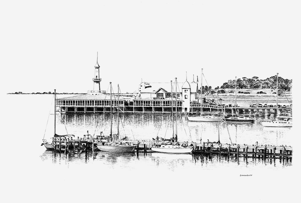 Image of 'Western Beach' Geelong, Victoria, Australia. Fine Art Print by Malcolm Donnelly. A4