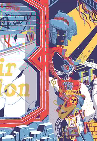 Image of Tiger Standards - Radioactive Hairdresser outside corrupted Beauty Parlor