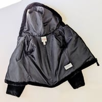 Image 5 of Kids Cat & Jack Black Faux Fur Jacket With Hoodie
