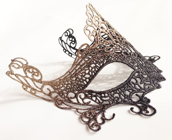 Image of Gold Ombre Lace Mask Great for Bachelorette Parties!