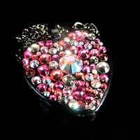 Image 3 of Pink Rocks Black Heart Pendant