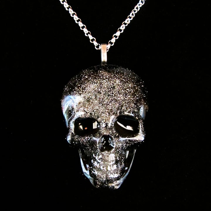 Glitter Resin Skull Pendant *NOW £12*