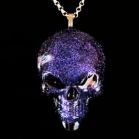 Image 1 of Glitter Resin Skull Pendant *NOW £12*