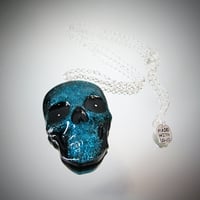 Image 2 of Glitter Resin Skull Pendant *NOW £12*