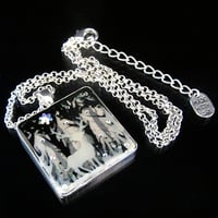 Image 3 of Winter Sparkles Stag Square Silver Pendant  * ON SALE - Was £25 now £12 *