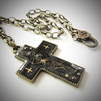 Image 1 of Sinful Skellie Anti-Christ Pendant  * ON SALE - Was £20 now £10 *