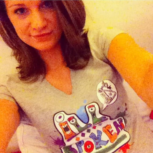 Image of Ladies Monsters V Neck Tee