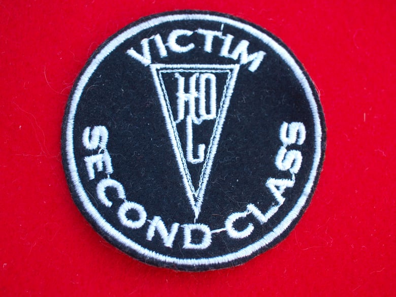 Image of Herr Döktor's Laboratory embroidered "VICTIM SECOND CLASS" Patch