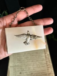 Image 6 of Très joli porte-rameau en marbre et métal argenté, époque Art Déco