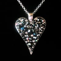 Image 2 of Obsidian Rocks Heart Silver Pendant *WAS £30 NOW £20*