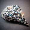 Obsidian Rocks Heart Silver Pendant *WAS £30 NOW £20*
