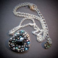 Image 3 of Obsidian Rocks Black Heart Pendant
