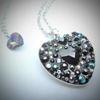 Image 1 of Obsidian Rocks Black Heart Pendant