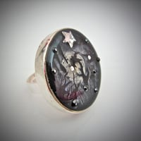 Image 2 of Midnight Moon Silver Ring * ON SALE - Was £20 now £10 *