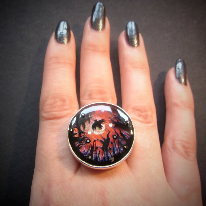 Vampire's Sunset Silver Ring  * ON SALE - Was £15 now £8 *