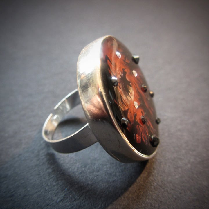 Vampire's Sunset Silver Ring  * ON SALE - Was £15 now £8 *