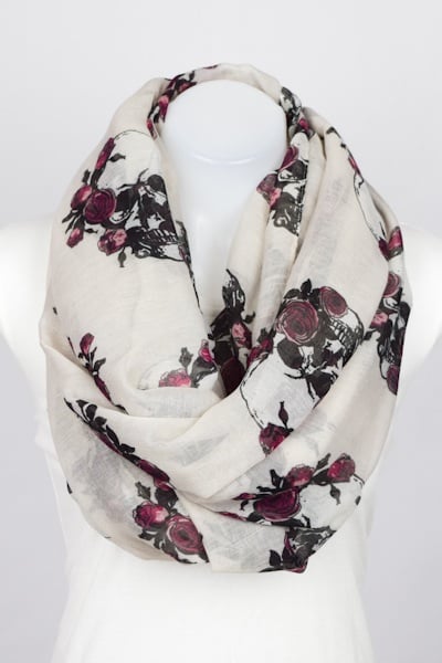 Image of Ladies - skull and roses scarfs