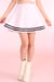 Image of PRE ORDER - White Cheer Skirt with Black Stripes