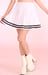 Image of PRE ORDER - White Cheer Skirt with Black Stripes
