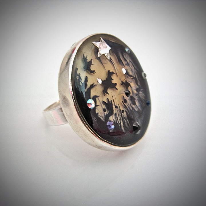 Forest Macabre Silver Ring