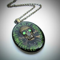 Image 3 of Absinthe Rocks Skullie Glow Pendant