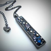Image 1 of Midnight Rocks Long Skinny Pewter Pendant *WAS £30 NOW £20*