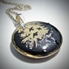 Forest Macabre Silver Round Pendant
