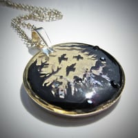 Image 1 of Forest Macabre Silver Round Pendant